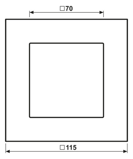 Einbaurahmen 1f aws glz LS / LS PLUS Glas f.GEB-K Unterputzmontage