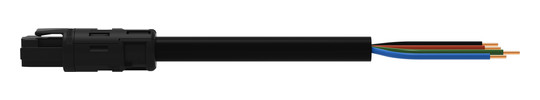 Systemverbindung 4p Serie 774 H05VV-F sw 1,5qmm 4x1,5qmm L6000mm Buchse fr.Ende