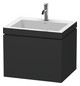 Duravit Waschtisch-Unterschrank c-bonded L-Cube 60 x 48 cm, ohne Hahnloch, amerikanischer nussbaum, 1 Auszug, wandhängend