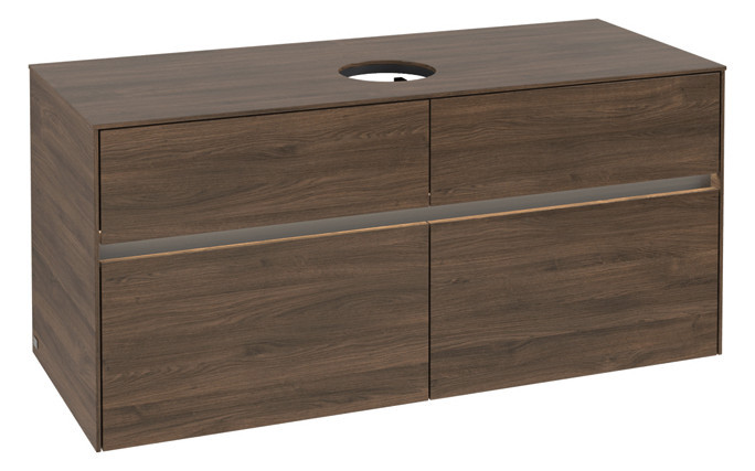 V&B Waschtischunterschrank Collaro 120x54,8x50cm, Waschtisch mittig, LED-Beleuchtung 8,8 W, arizona oak V&B Waschtischunterschrank Collaro 120x54,8x50cm, Waschtisch mittig, LED-Beleuchtung 8,8 W, arizona oak