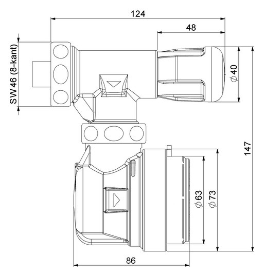 Deltamess Ventilzähler TKS T90 smart M Q3 2,5 cbm/h, kalt/warm
