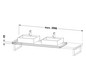 Duravit Konsole DuraStyle 80-200x55cm, 1 Ausschnitt, Stärke 4.5 cm, Eiche terra