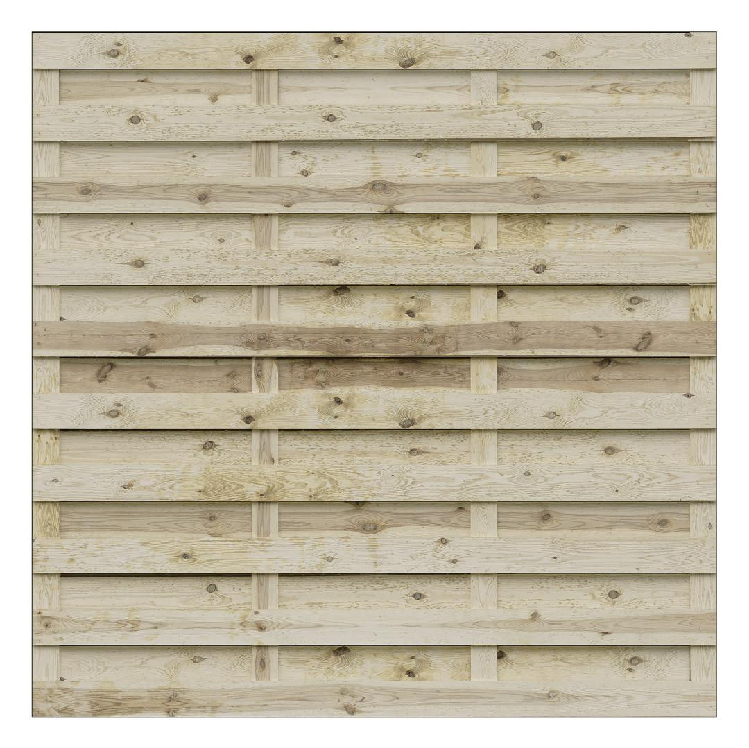 Bild SKALÖ-Serie kdi-grün 180x180cm, mit Baumkante Bretter sägerau 10x100mm Riegel 15 - n.a.-0