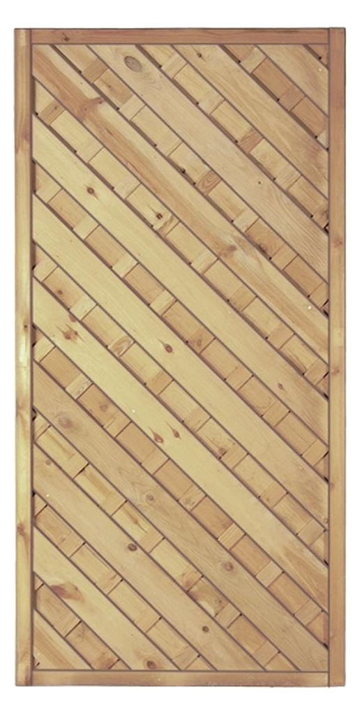 Bild Maxi-Diagonal 1 90 x 180 cm, kdi grün Rahmen 45/45mm Lamellen geriffelt & geschr - n.a.-0