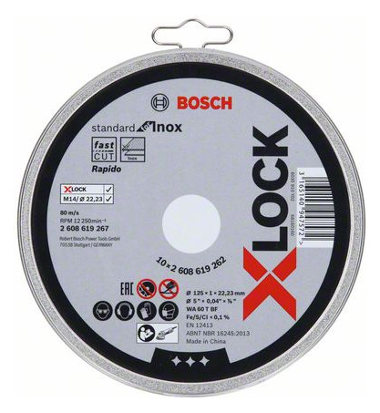 Trennscheibe X-LOCK 125x1mm f.Metall Geeignet für Metall