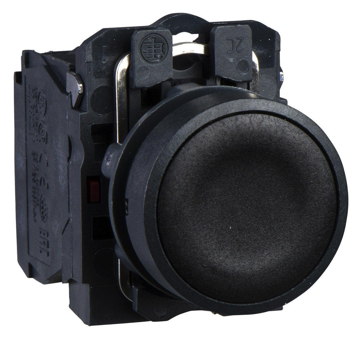 Drucktaster 1f sw rnd Ø22,5mm IP66 fl Tastend
