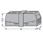 Leuchtenklemme 2f 400V 24 Serie 224 24A 0,5-2,5qmm gr f.Massivleiter