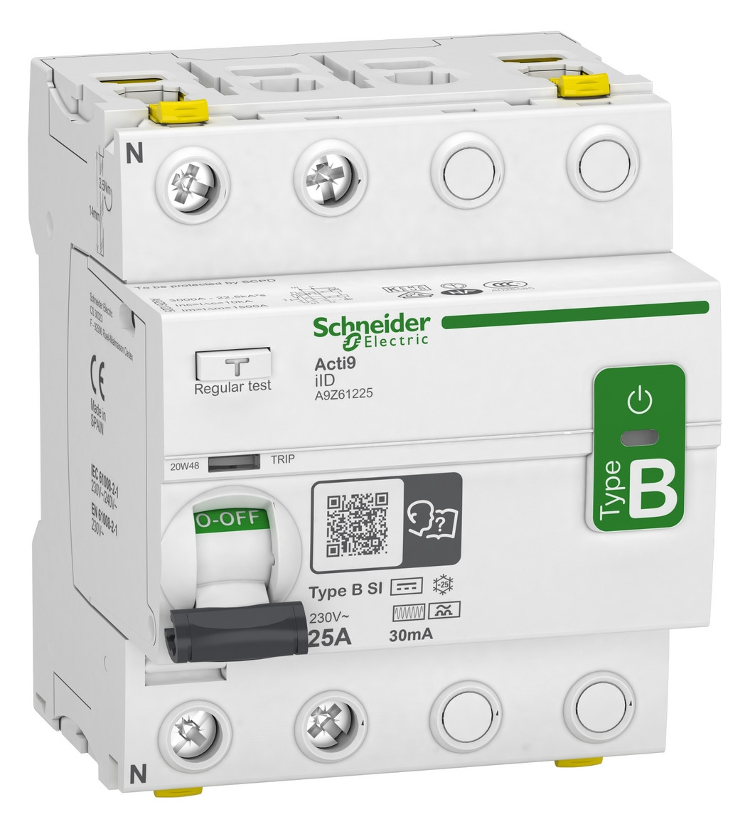 FI-Schutzschalter B 2p 230V 25A 0,03A 4TE REG 10kA 6kA/stoß