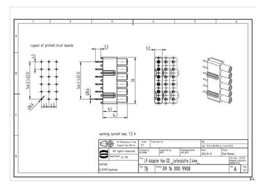 HART LP-ADAPTER HAN DD       09160009908 