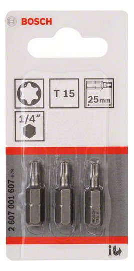 Bit TX15 L&#x3D;25mm 6,4mm(1/4) 1/4Zoll