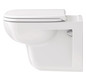 Duravit WC-Sitz D-Code Compact ohne Absenkautomatik, Scharniere Edelstahl, weiß