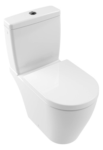 V&B Tiefspül-WC-Kombi AVENTO 37 x 64 cm, DirectFlush, bodenstehend, weiß