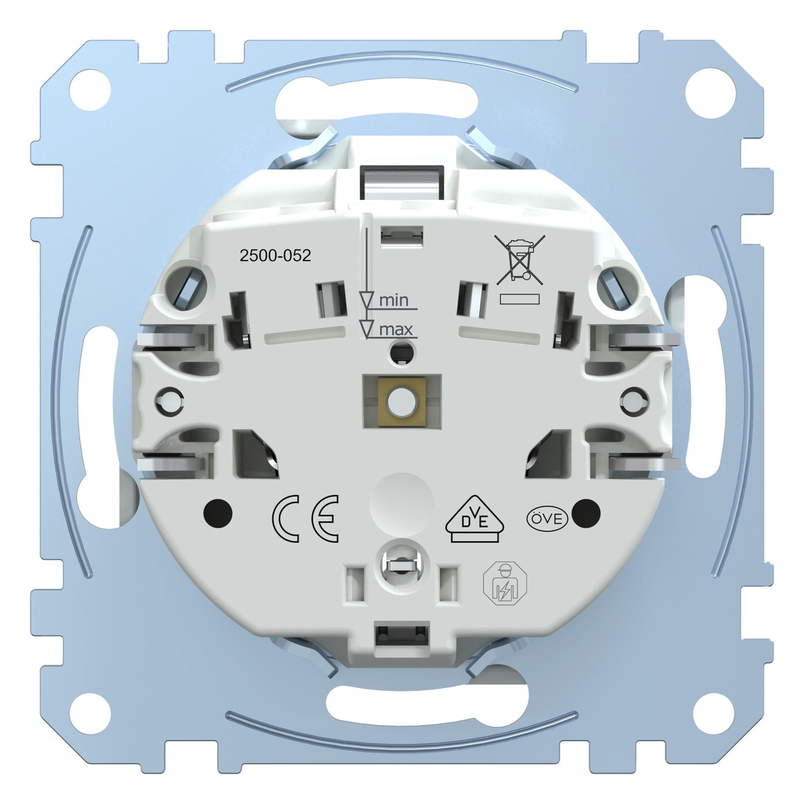 Steckdose 1f akws glz System M UP m.BS IP20 aktivweiß