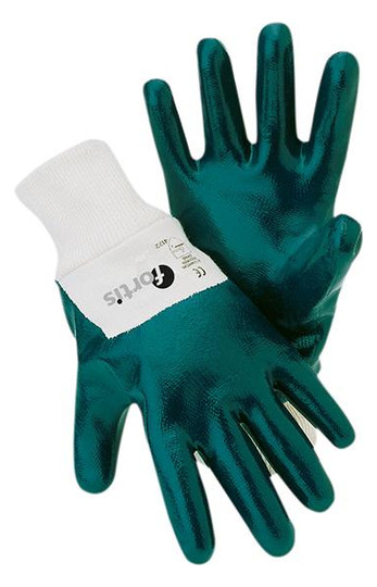 fortis-Nitrilhandschuh mit Strickbund, blau Mechanic blue...