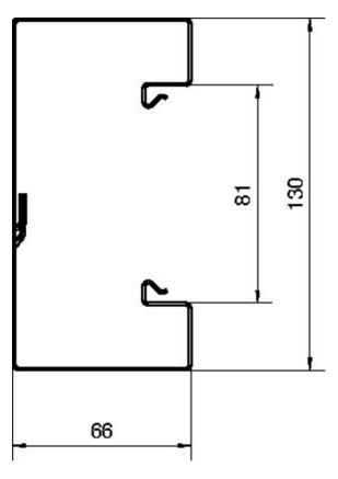 Geräteeinbaukanal ST 130x66mm ver-ws RAL9016 GEB-K besch 7700qmm 2000mm