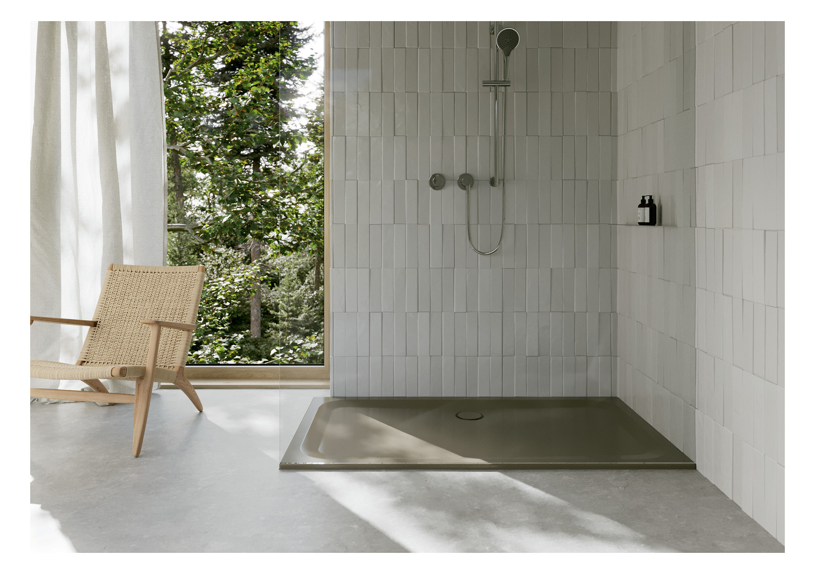 Duschwanne BetteUltra 5808 180x100x3,5cm, Mini-Wannenträger, graphite