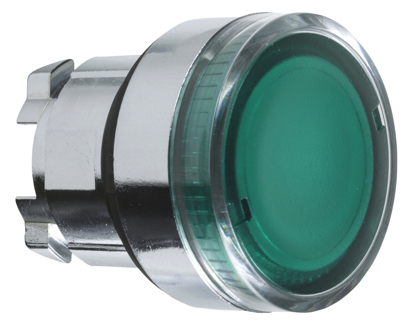 Drucktaster Front 1f gn bel.b Ø22,5mm rnd Geeignet für Beleuchtung IP66