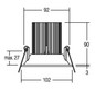 LED-Einbaustrahler 13,6W 3000K 950lm Alu Konv ws mt 1LED IP20 RF:hochglänzend