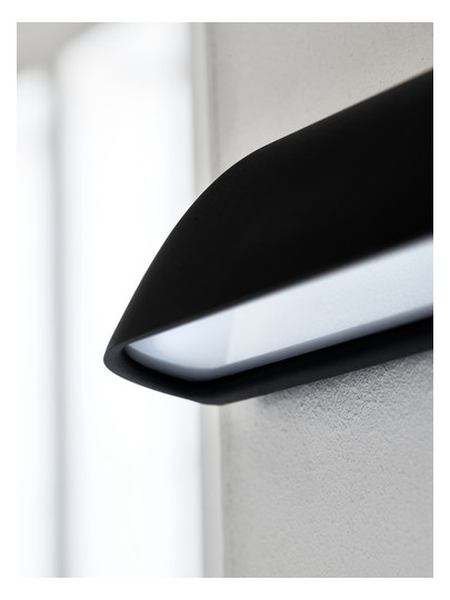 LED-Wandanbauleuchte Front 36 12W 3000K 850lm sw Konv IP44 68x360x68mm