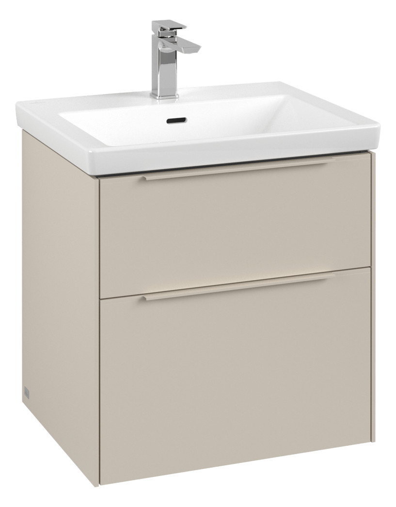 V&B Waschtisch-Unterschrank Subway 3.0 57,2x57,6x47,8cm, ohne LED/Griff monochrom, cashmere grey