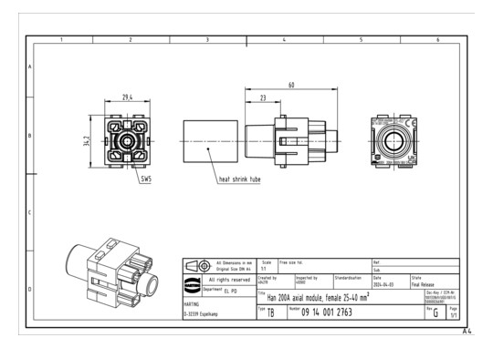 HART Han 1 Mod-f-ax 200A 25- 09140012763 