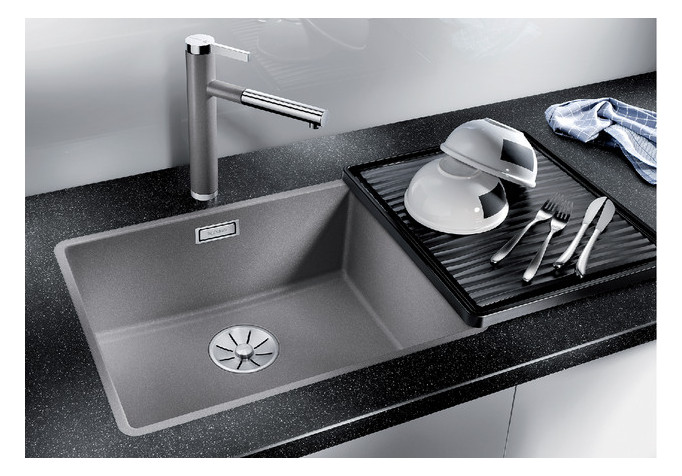 Blanco Becken SUBLINE 500-F SILGRANIT 52,7 x 42,7 cm, felsgrau, ohne Ablauffernbedienung