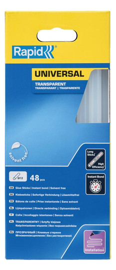 RAPID-Klebesticks, transparent - 12x190mm, 880g (48...