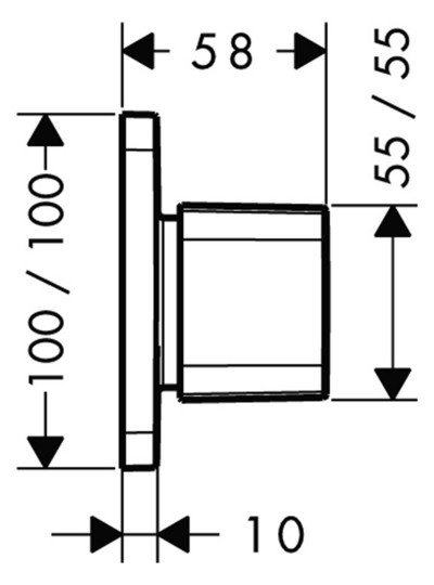 hansgrohe Fertigmontageset Axor Quattro/Trio UP-Ab- und Umstellventil, chrom