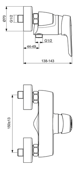 Ideal-Standard Brause-Einhebelmischer CeraMix verchromt