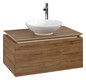 V&B Waschtischunterschrank Legato 80x38x50cm, Waschtisch mittig, Kansas Oak