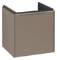 V&B Waschtisch-Unterschrank Subway 3.0 42,3x42,9x37,8cm, Schanier rechts/Griff Aluminium glänzend, taupe