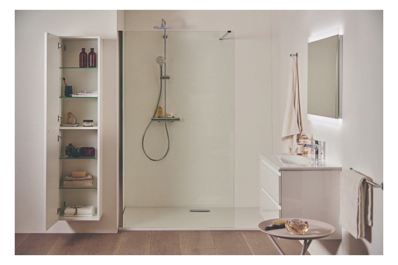 Ideal-Standard Waschtisch-Einhebelmischer CeraFlex mit Metall-Ablaufgarnitur, Ausladung 101mm, chrom