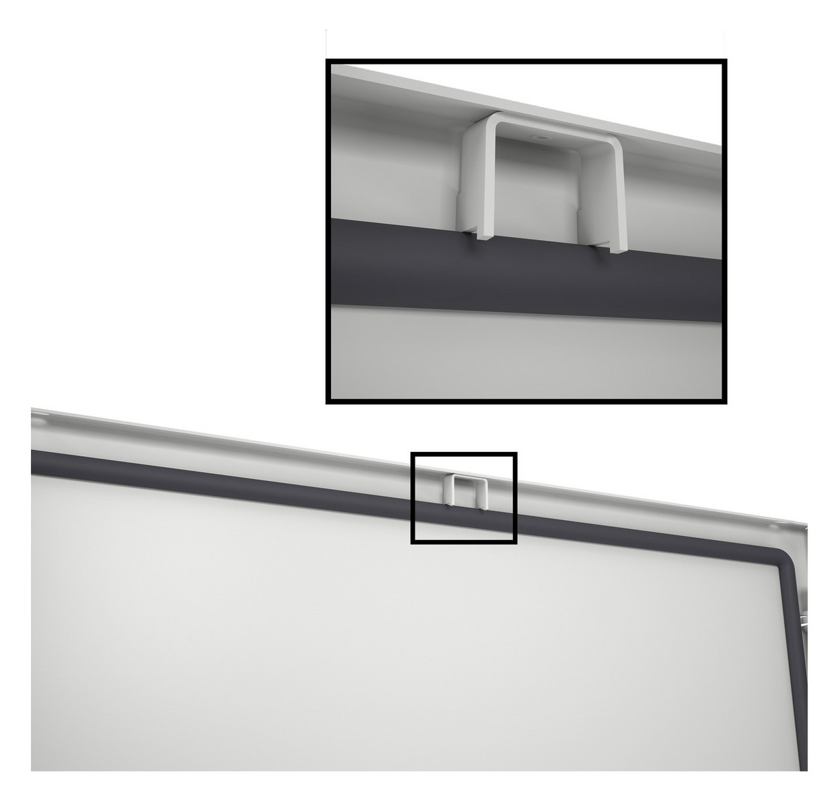 Seitenwand ST 500mm RAL7035 pulverbesch