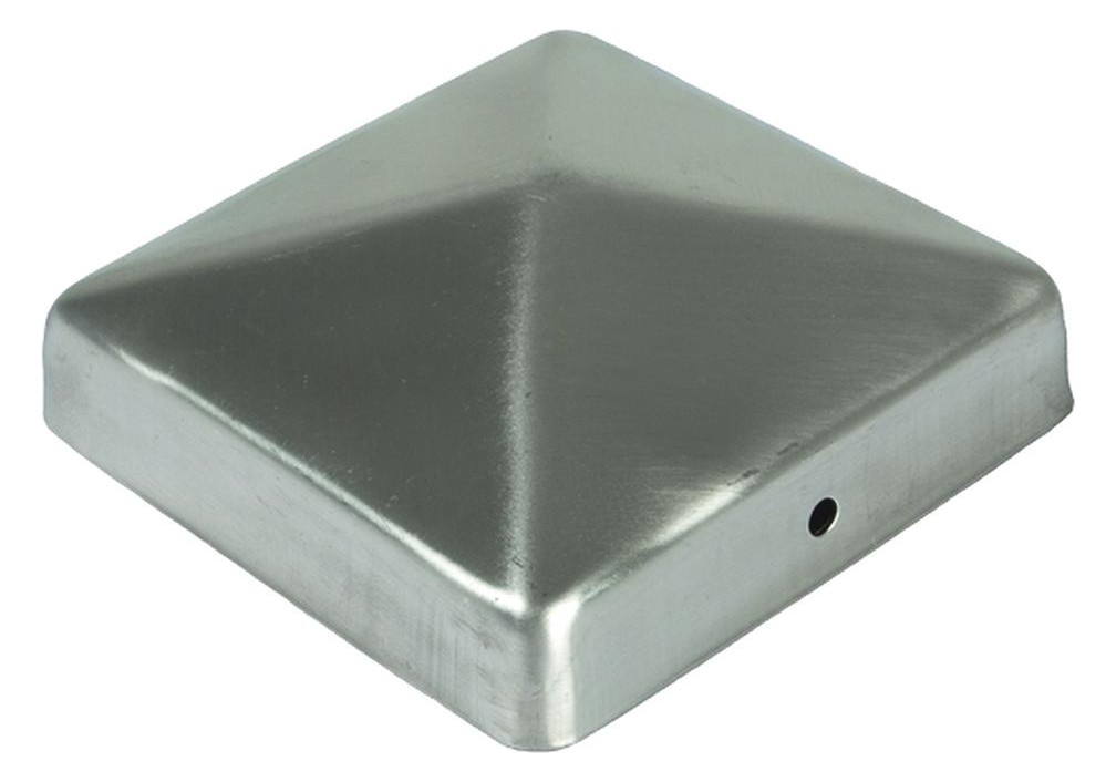 Bild Pfostenabdeckung Pyramide Edelstahl aus Metall 9 x 9 cm - n.a.-0