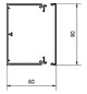Leitungsführungskanal Kst 60x90x2000mm ver-ws LF-K unbeh RAL9016