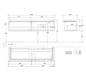 V&B Waschtischunterschrank Legato 160x38x50cm, Waschtisch rechts, mit LED-Beleuchtung, Stone Oak