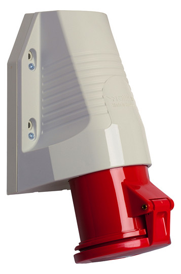 CEE-Steckdose 5p 63A 6h 400V/rt IP44 AP Schraubkl Kst