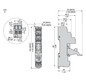 Relaissockel Federzug TS35 8Pins abn.Klemm Hutschiene TH35 16x60x98mm