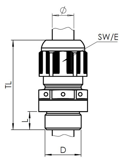 WISKA VentGLAND Verschraubung    ESVG25 