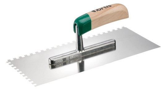 fortis-Glättekelle, gezahnt, rostfrei 280x130 mm,...