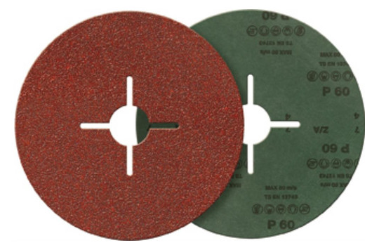 fortis-Fiberschleifscheibe, Korund - 115mm, K80