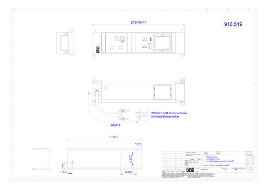 Bachmann Power Frame S 1xUK 1xCM 916.519 