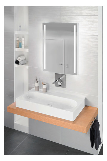 Kaldewei Aufsatz-Waschtisch CENTRO 3058, 90 x 50 x 12 cm, cool grey 90, ohne Überlauf, ohne Hahnloch