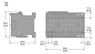 Wendeschütz DC 2,2kW/AC 48V 6A/AC IP20 Schraub
