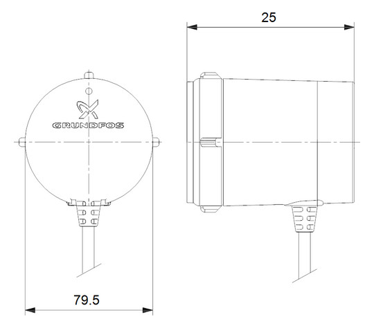 Grundfos Zirkulationsaustauschkopf Comfort 15-14 MB PM, 1-stufig, 230 V