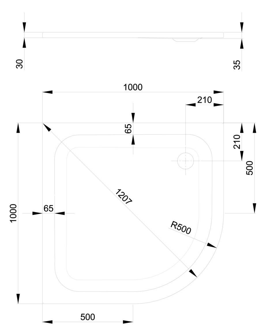 Duschwanne BetteCorner 5459 100x100x3,5cm, capri
