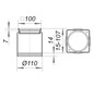 Dallmer Aufsatzrahmen Serie 10 ECS 10, Edelstahl 1.4404, 100x100mm