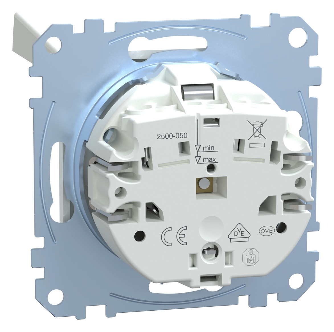 Steckdose 1f akws glz System M UP m.BS Klappd aktivweiß IP44 Steckdose 1f akws glz System M UP m.BS Klappd aktivweiß IP44