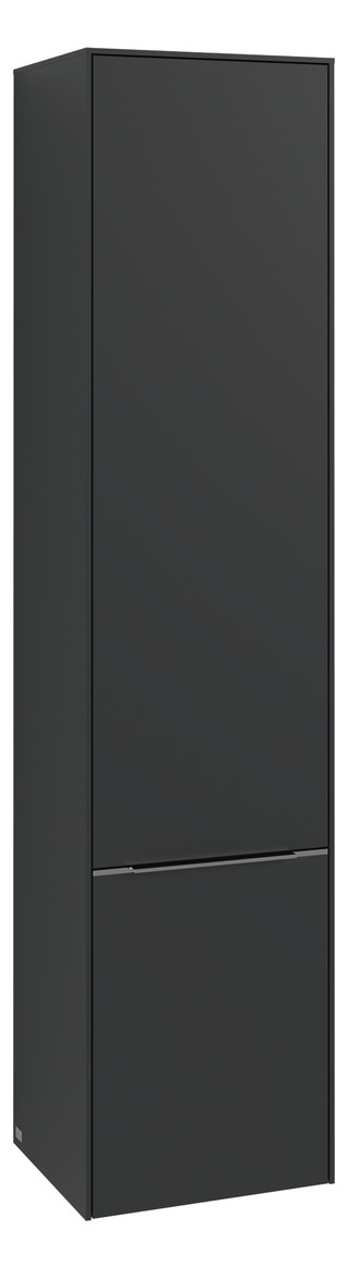 V&B Hochschrank Subway 3.0 40x171x36,2cm, Schanier rechts/Griff Volcano black, cashmere grey