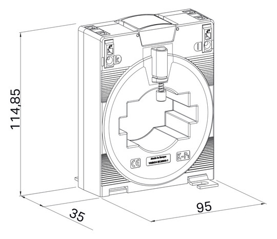 Aufsteckstromwandler Serie 855 Kl&#x3D;1 5VA 1500A/5A m.Berührungss Schnappbef